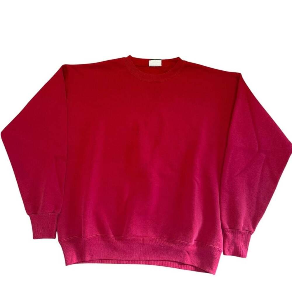 Vintage Sturdy Sweats by Lee Heavyweight Blank Red Crewneck Sweatshirt